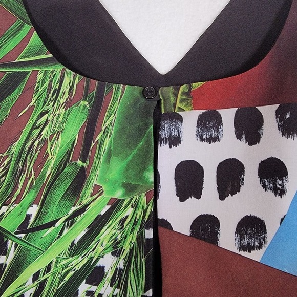 CLOVER CANYON Romper Womens S Small Patchwork Abstract Floral Print MISSING BELT - Picture 12 of 13